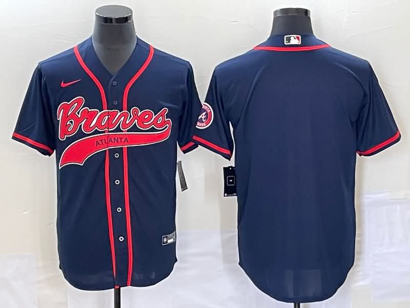 Atlanta Braves Dark Blue MLB Jersey 03