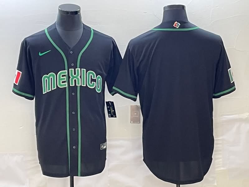 Mexico Black Baseball Jersey 03