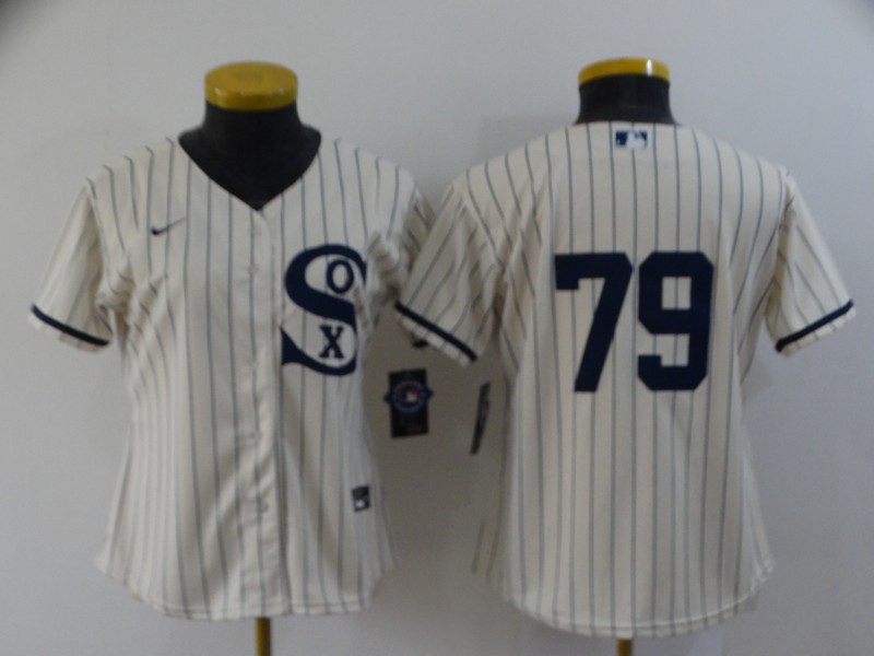 Chicago White Sox #79 Cream Women MLB Jersey