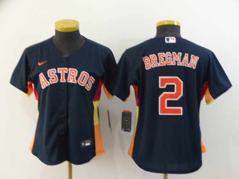 Houston Astros BREGMAN #2 Dark Blue Women MLB Jersey