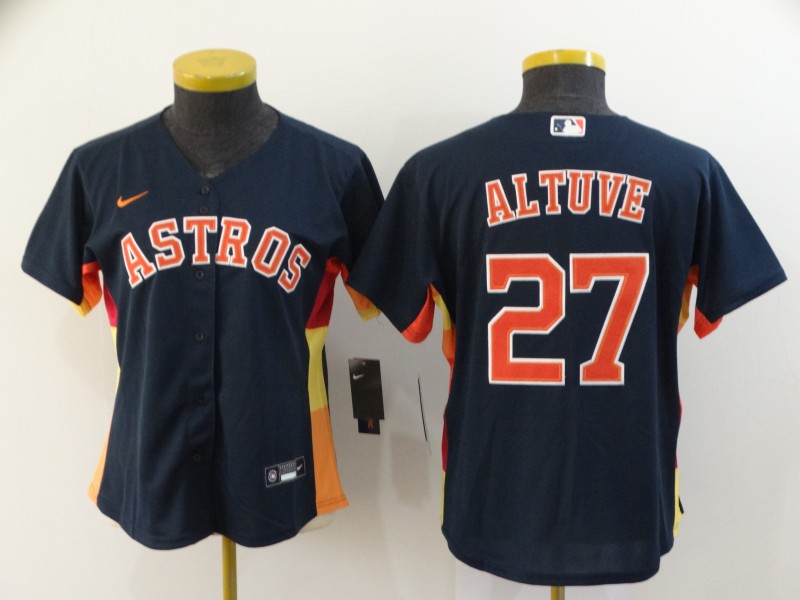 Houston Astros ALTUVE #27 Dark Blue Women MLB Jersey