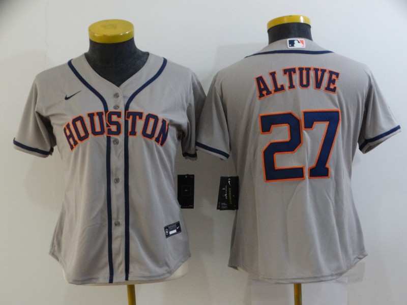 Houston Astros ALTUVE #27 Grey Women MLB Jersey