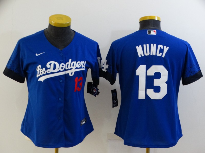 Los Angeles Dodgers MUNCY #13 Blue Women MLB Jersey 02