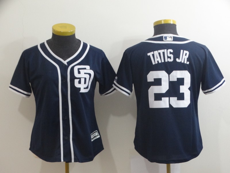 San Diego Padres TATIS JR. #23 Dark Blue Women MLB Jersey