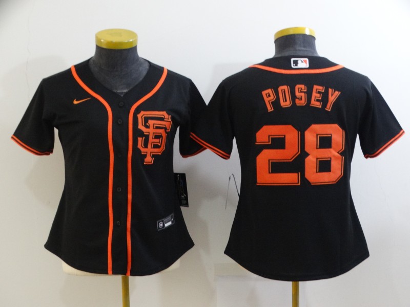 San Francisco Giants POSEY #28 Black Women MLB Jersey