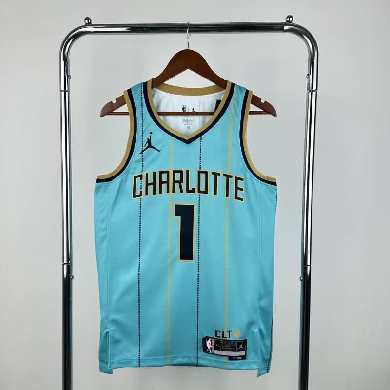 Charlotte Hornets 24/25 Green City AJ Basketball Jersey (Hot Press)