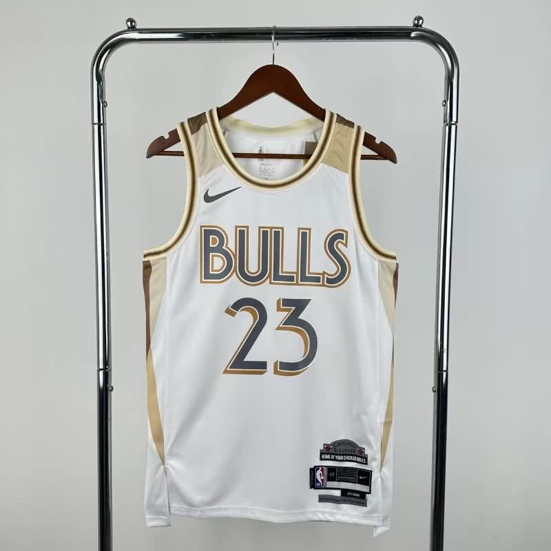 Chicago Bulls 24/25 White City Basketball Jersey (Hot Press)
