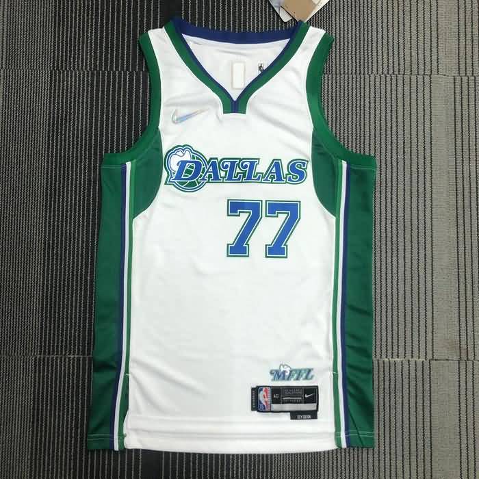 Dallas Mavericks 21/22 White City Basketball Jersey (Hot Press)