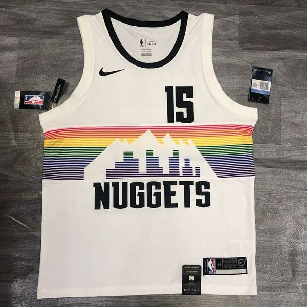 Denver Nuggets 2020 White City Basketball Jersey (Hot Press)