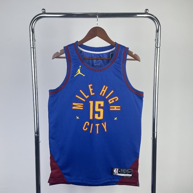 Denver Nuggets 22/23 Blue AJ Basketball Jersey (Hot Press)