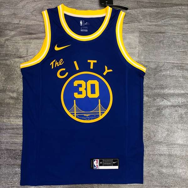 Golden State Warriors 20/21 Blue Car Basketball Jersey (Hot Press)