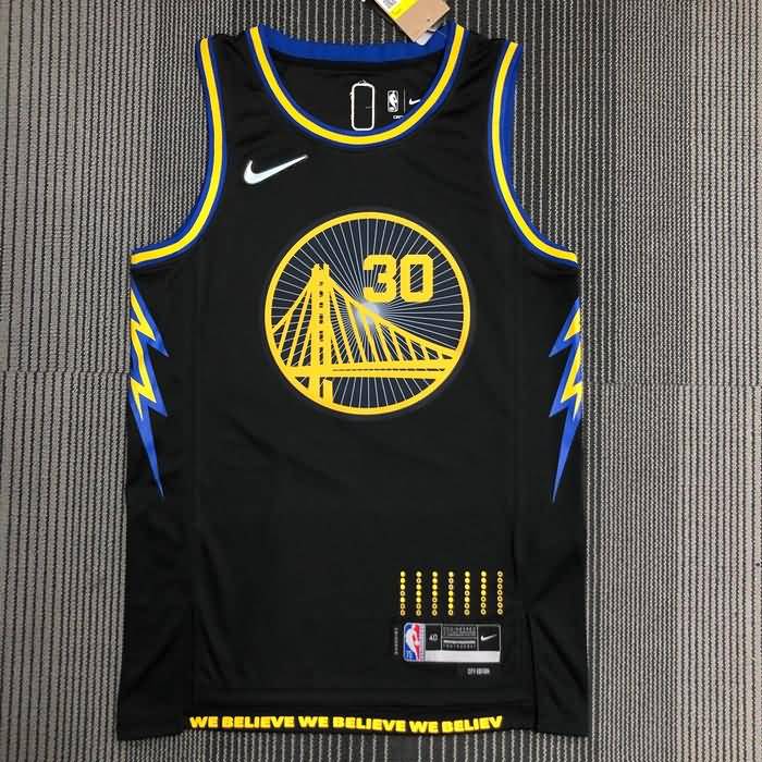 Golden State Warriors 21/22 Black City Basketball Jersey (Hot Press)