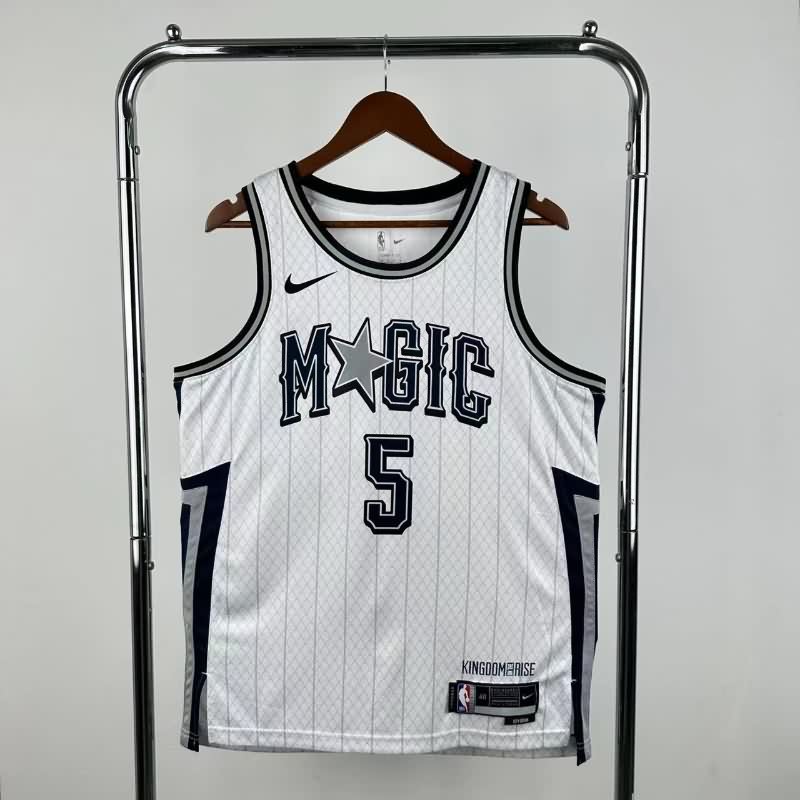 Orlando Magic 24/25 White City Basketball Jersey (Hot Press)