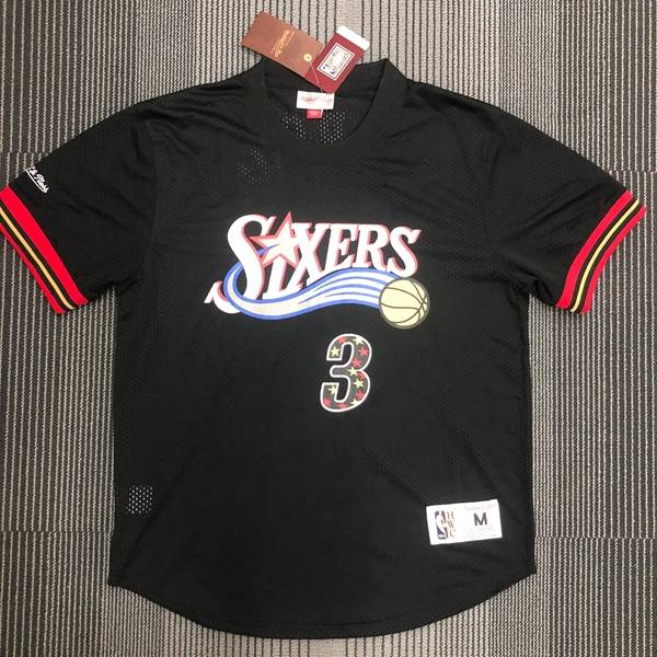 Philadelphia 76ers Black Classics Basketball Jersey (Hot Press)