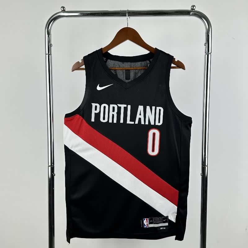 Portland Trail Blazers 25/26 Black Basketball Jersey (Hot Press)