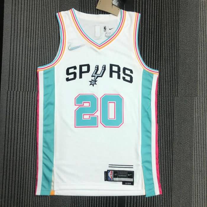 San Antonio Spurs 21/22 White City Basketball Jersey (Hot Press)