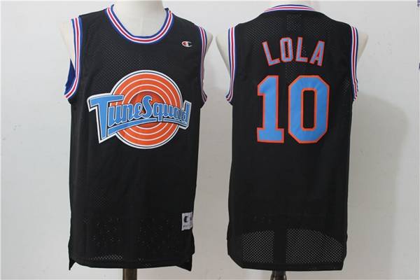 Movie Space Jam LOLA #10 Black Basketball Jersey (Stitched)