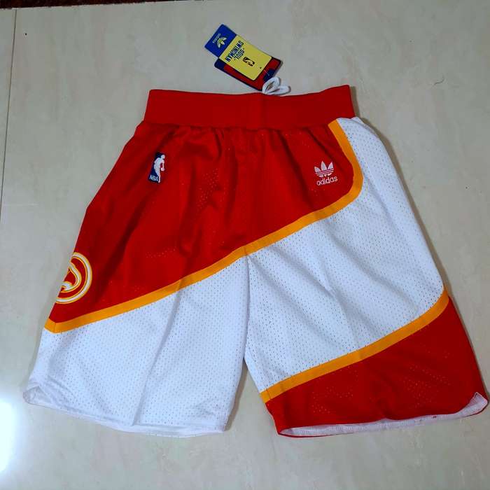 Atlanta Hawks Red White Basketball Shorts