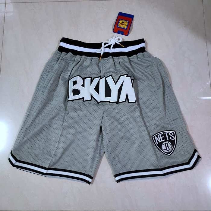 Brooklyn Nets Just Don Grey Basketball Shorts