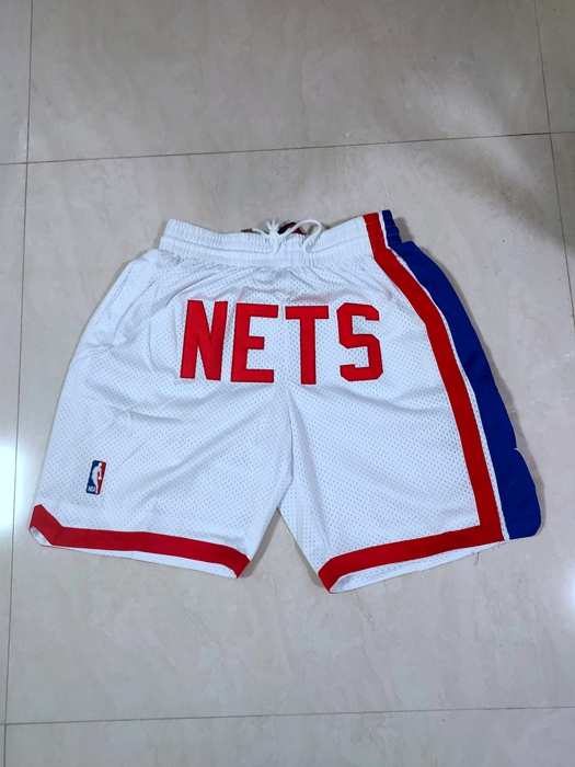 Brooklyn Nets Just Don White Basketball Shorts