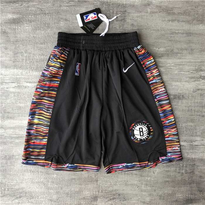 Brooklyn Nets Black City Basketball Shorts