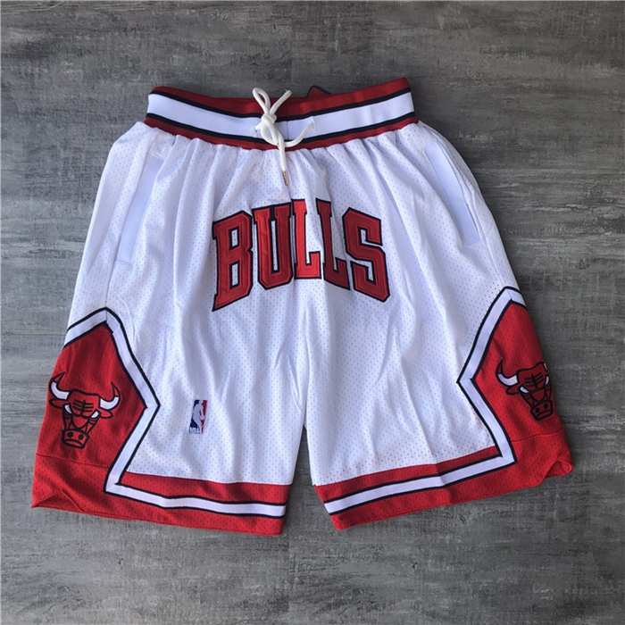 Chicago Bulls Just Don White Basketball Shorts