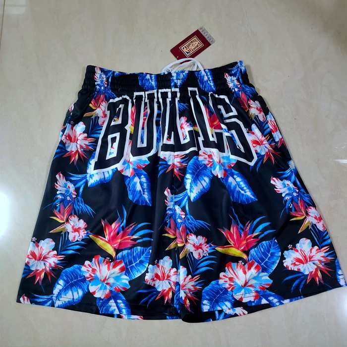Chicago Bulls Mitchell&Ness Black Basketball Shorts 02