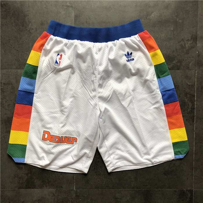 Denver Nuggets White Basketball Shorts