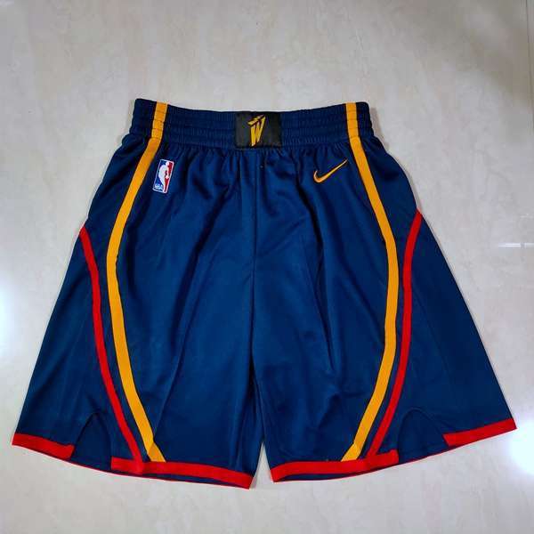 Golden State Warriors Dark Blue Basketball Shorts 02