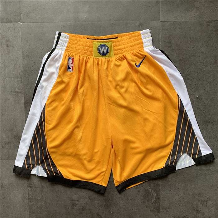 Golden State Warriors Yellow Basketball Shorts