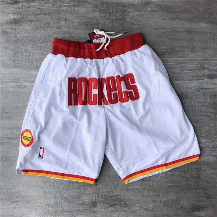 Houston Rockets Just Don White Basketball Shorts