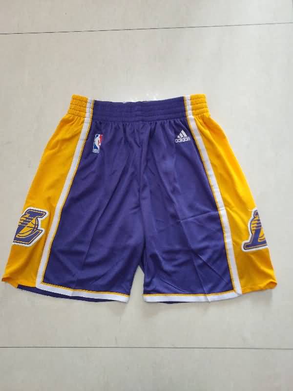 Los Angeles Lakers Purple Basketball Shorts 07