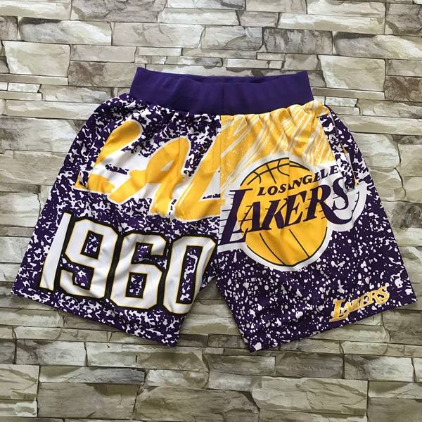 Los Angeles Lakers Mitchell&Ness Purple Basketball Shorts 02