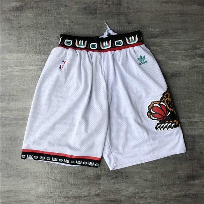 Memphis Grizzlies White Classics Basketball Shorts