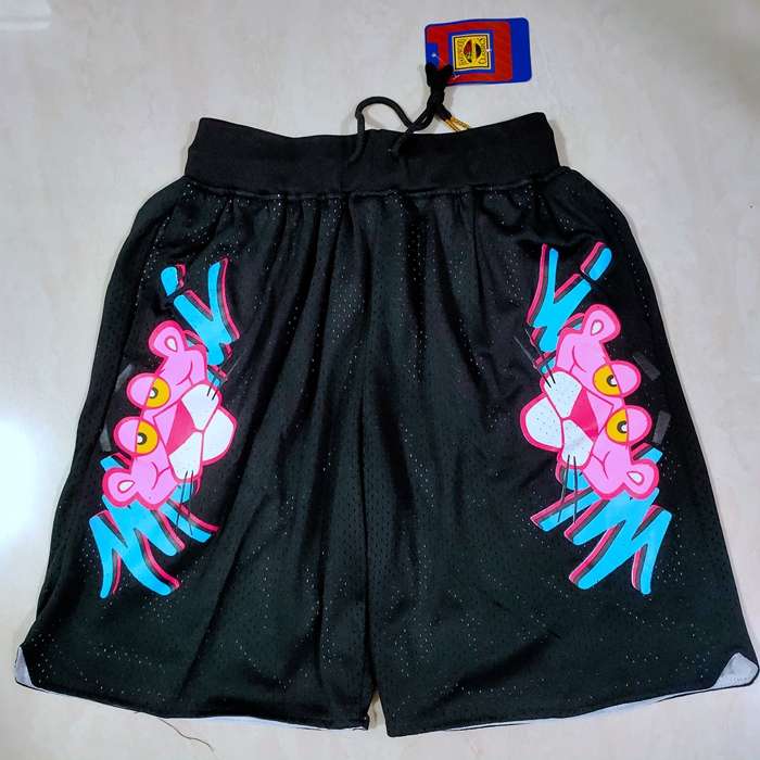 Miami Heat Just Don Black Basketball Shorts 03