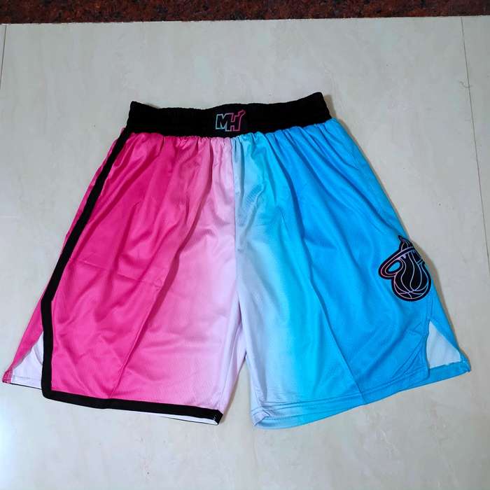 Miami Heat Pink Blue City Basketball Shorts