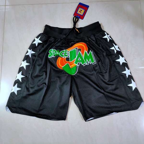 Movie Space Jam Just Don Black Basketball Shorts