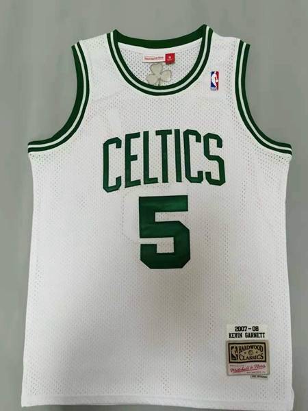 2007/08 Boston Celtics GARNETT #5 White Classics Basketball Jersey (Stitched)
