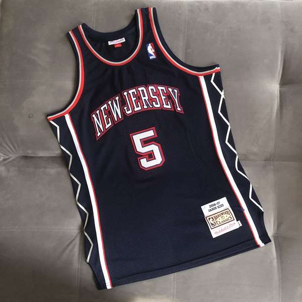 2006/07 Brooklyn Nets KIDD #5 Dark Blue Classics Basketball Jersey (Closely Stitched)