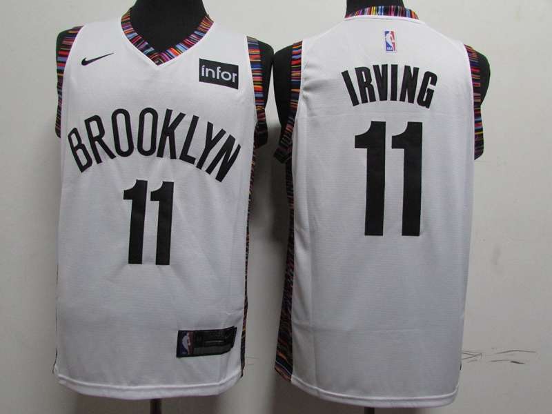 2020 Brooklyn Nets IRVING #11 White City Basketball Jersey 02 (Stitched)