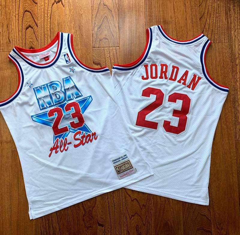 1991 Chicago Bulls JORDAN #23 White ALL-STAR Classics Basketball Jersey 02 (Closely Stitched)