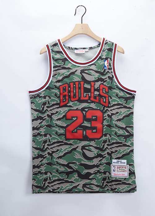 1996/97 Chicago Bulls JORDAN #23 Camouflage Classics Basketball Jersey (Stitched)