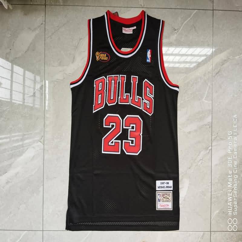 1997/98 Chicago Bulls JORDAN #23 Black Finals Classics Basketball Jersey (Stitched)