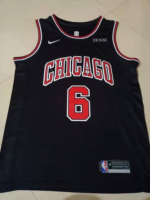 Chicago Bulls CARUSO #6 Black Basketball Jersey (Stitched)