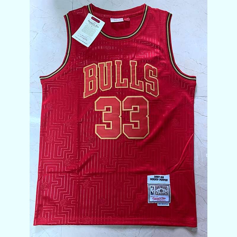 Chicago Bulls PIPPEN #33 Red Classics Basketball Jersey 02 (Stitched)