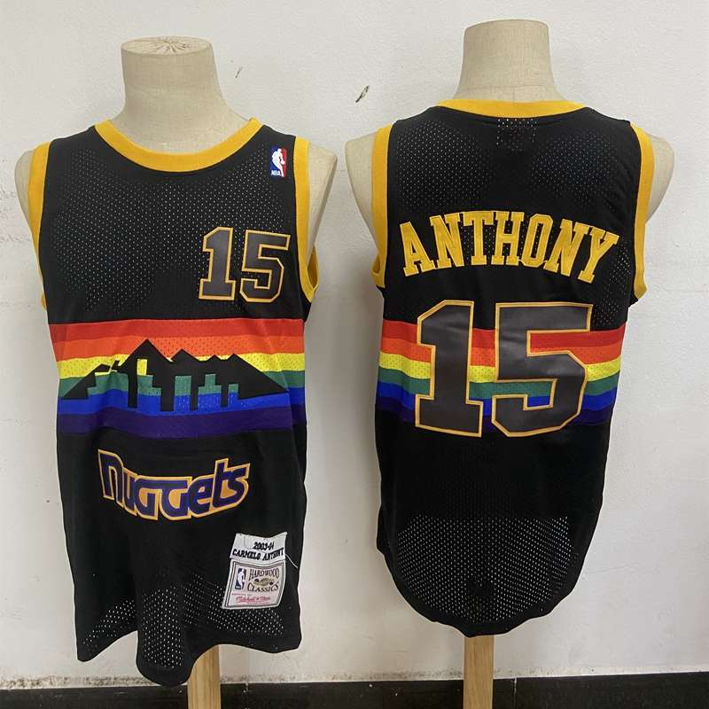 2003/04 Denver Nuggets ANTHONY #15 Black Classics Basketball Jersey (Stitched)