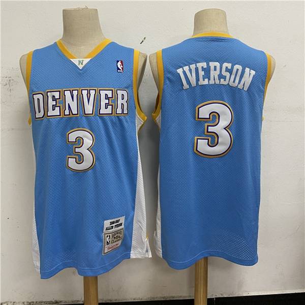 2006/07 Denver Nuggets IVERSON #3 Light Blue Classics Basketball Jersey (Stitched)