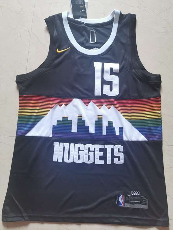 2020 Denver Nuggets JOKIC #15 Black City Basketball Jersey (Stitched)