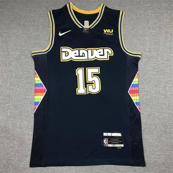 21/22 Denver Nuggets JOKIC #15 Dark Blue City Basketball Jersey (Stitched)