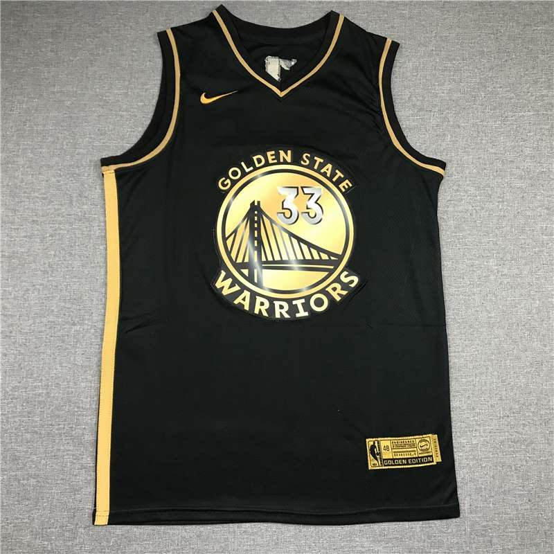 20/21 Golden State Warriors WISEMAN #33 Black Gold Basketball Jersey (Stitched)